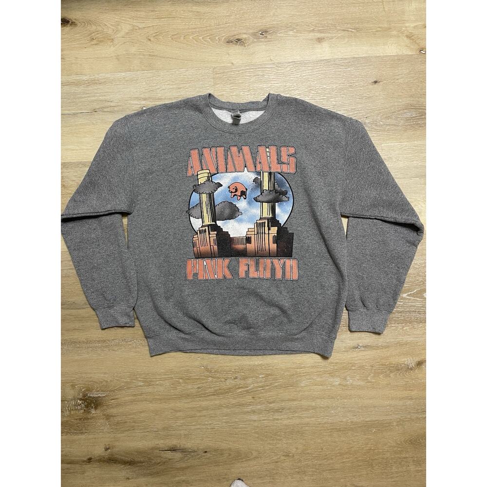 Pink Floyd Animals Graphic Crewneck Sweatshirt Gray Band Streetwear Size‎ L